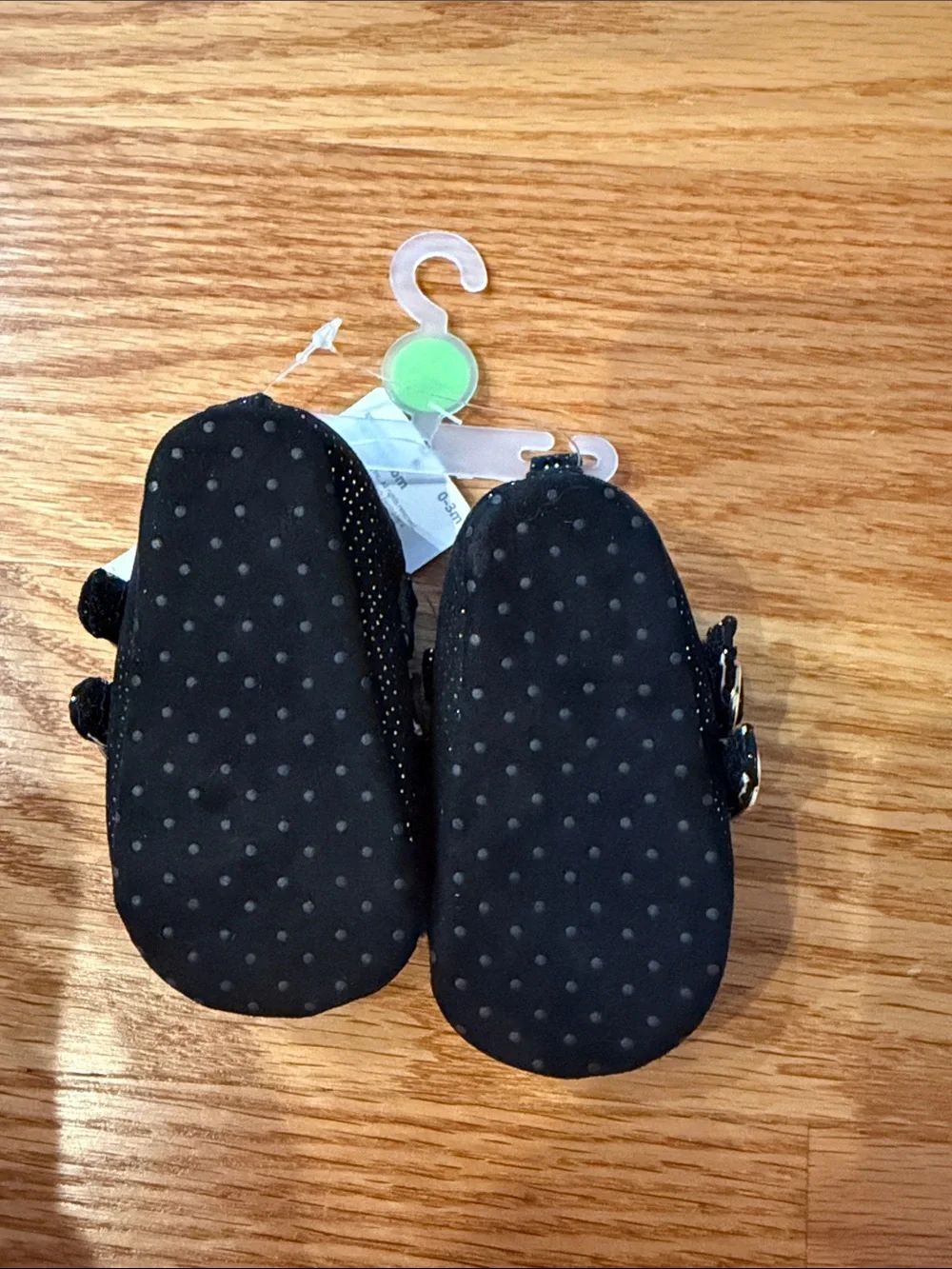 Carter's Black Sparkle Double-Strap Baby Mary Jane Shoes